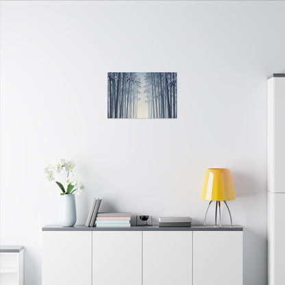 Bamboo Grove Canvas Art | Winter Zen Ukiyo E Inspired Art
