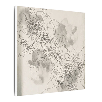 Summer Shadow Play Minimal Line Canvas Art | Earthy Decor
