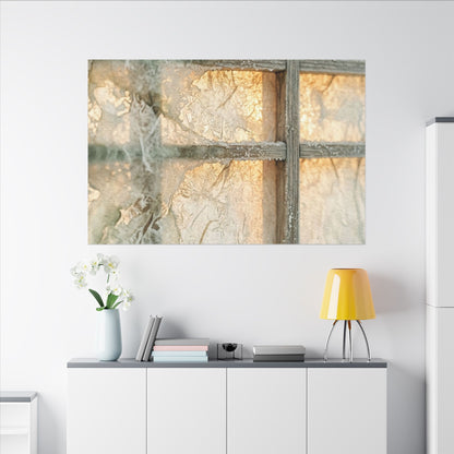 Winter Shoji Screen Watercolor Canvas Art | Elegant Decor