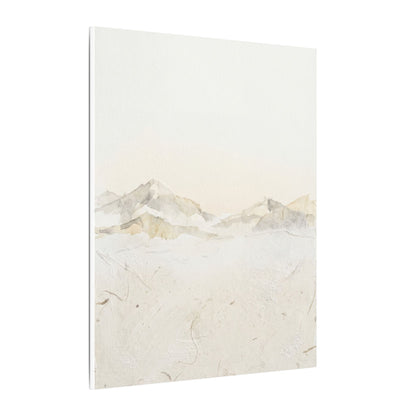 Mountain Mist Winter Canvas Art | Japandi Warm Design