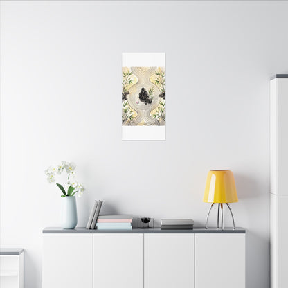 Zen Rock Garden in Golden Hour | Sumi E Canvas Art