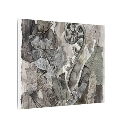 Japandi Fern Unfurling in Overcast | Texture Canvas Art