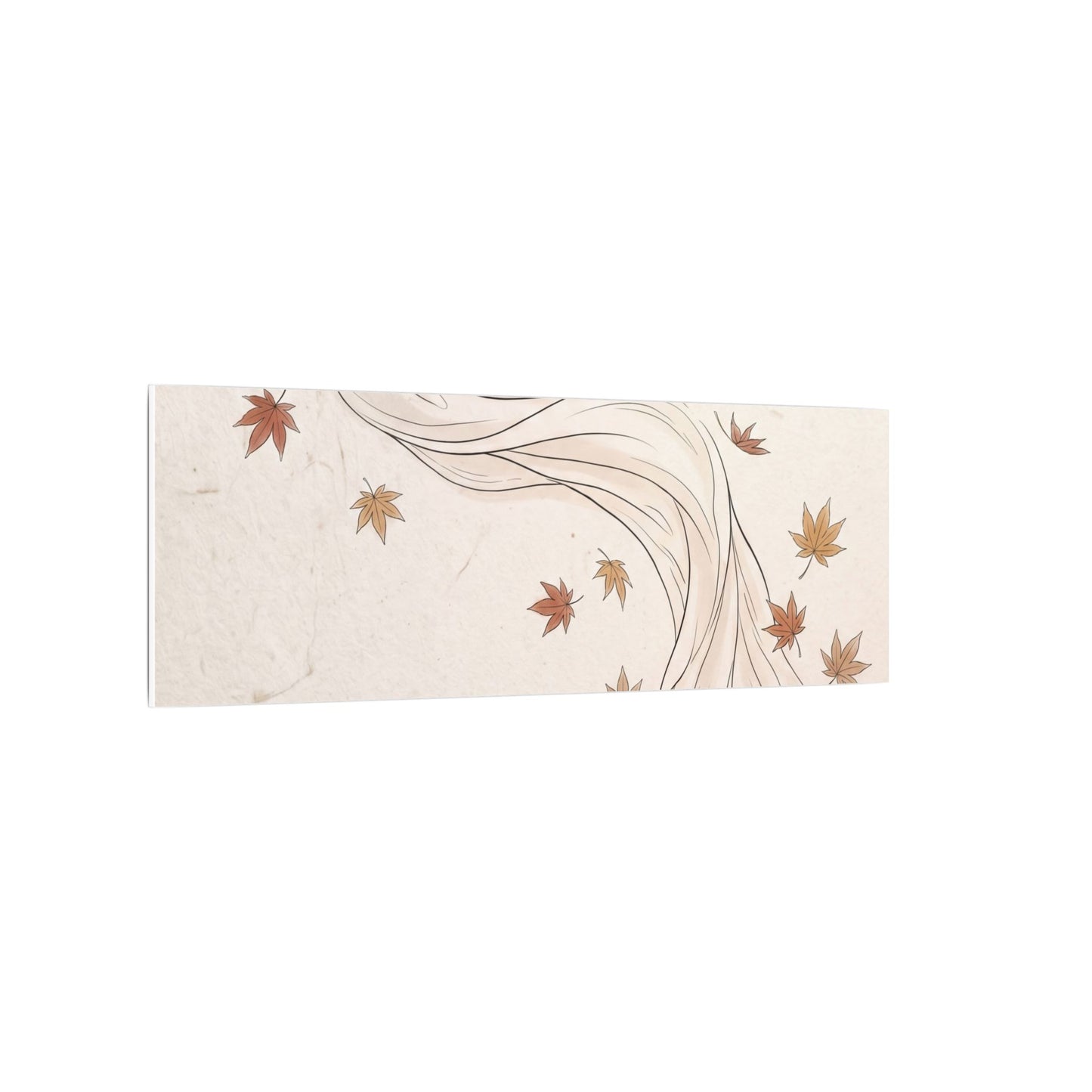 Japandi Silk Drape in Dawn | Minimal Line Canvas Art