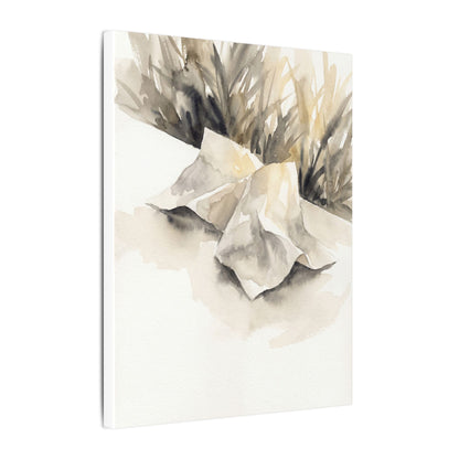 Paper Fold Watercolor Canvas Art | Warm Japandi Art