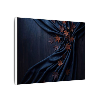 Silk Drape Autumn Canvas Art | Dark Japandi Sophisticated Design