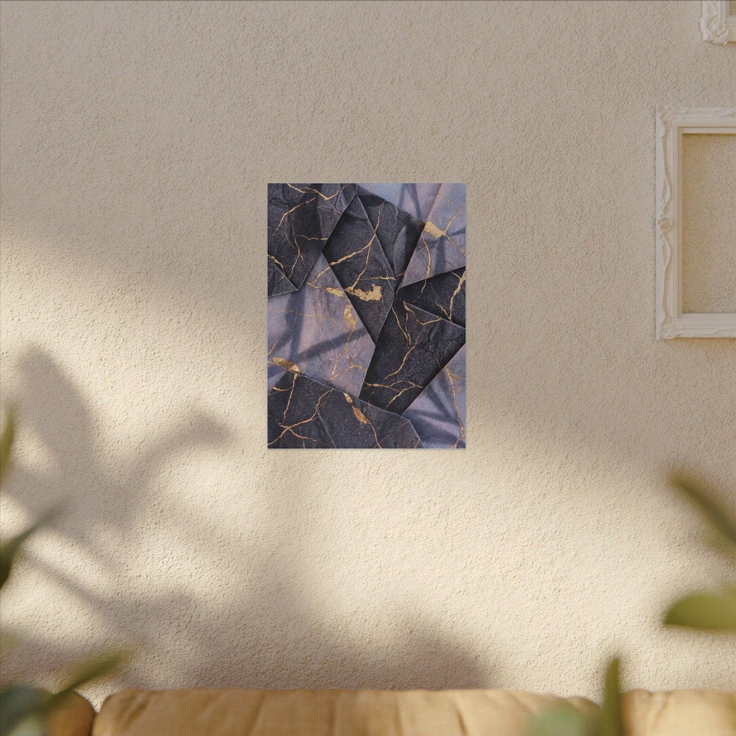 Seijaku Paper Fold Canvas Art - Kintsugi Gold Vein