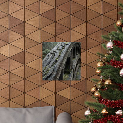 Kanso Wooden Bridge Wall Art Print - Japandi Japanese Pattern