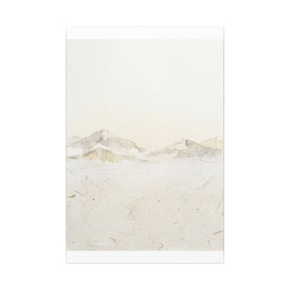 Mountain Mist Winter Canvas Art | Japandi Warm Design