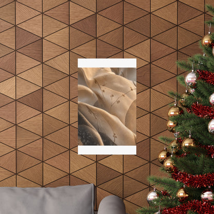Silk Drape Winter Wall Art Print | Japandi Cozy Design