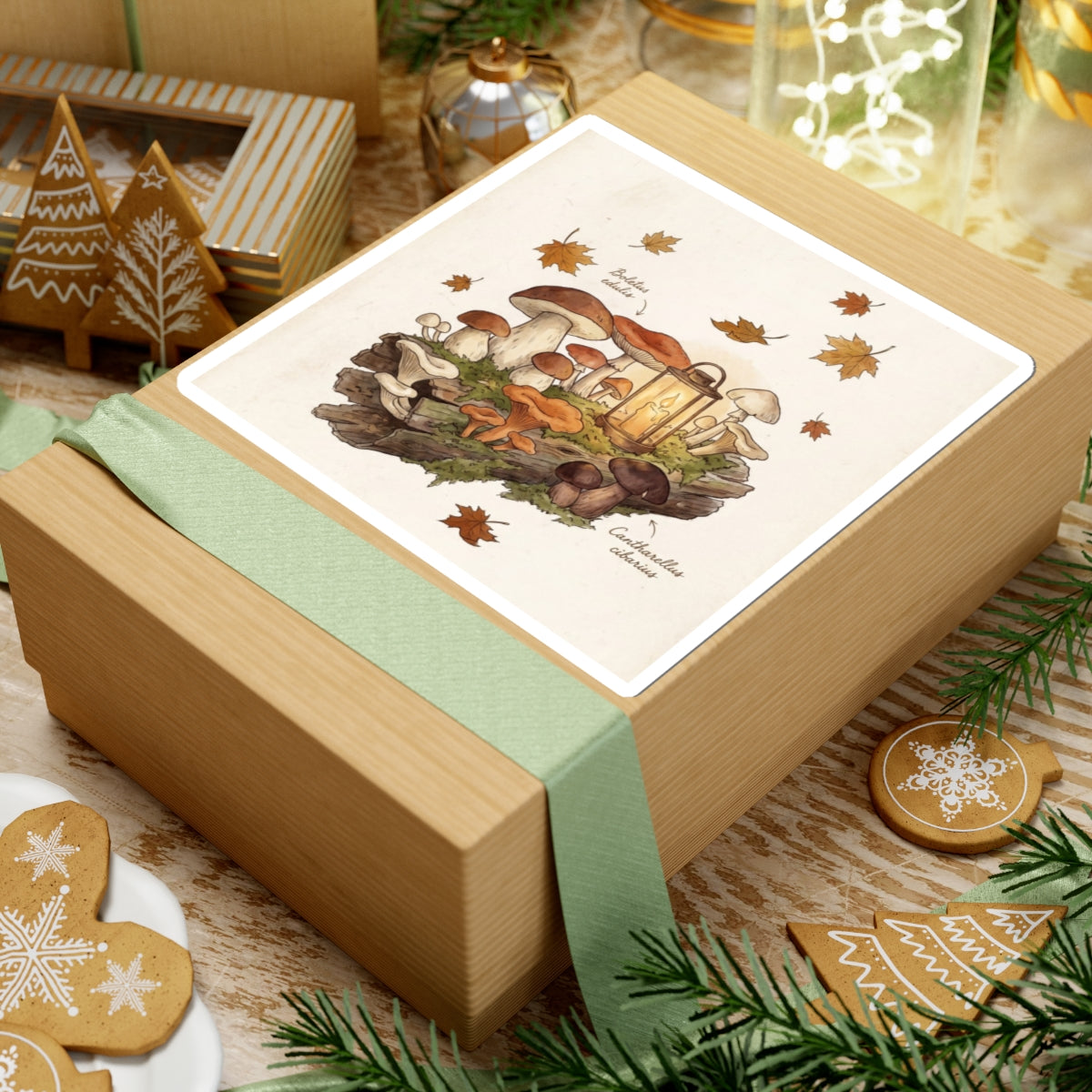 Autumn Wild Mushrooms Forest Whimsy Sticker | Earthy Decor