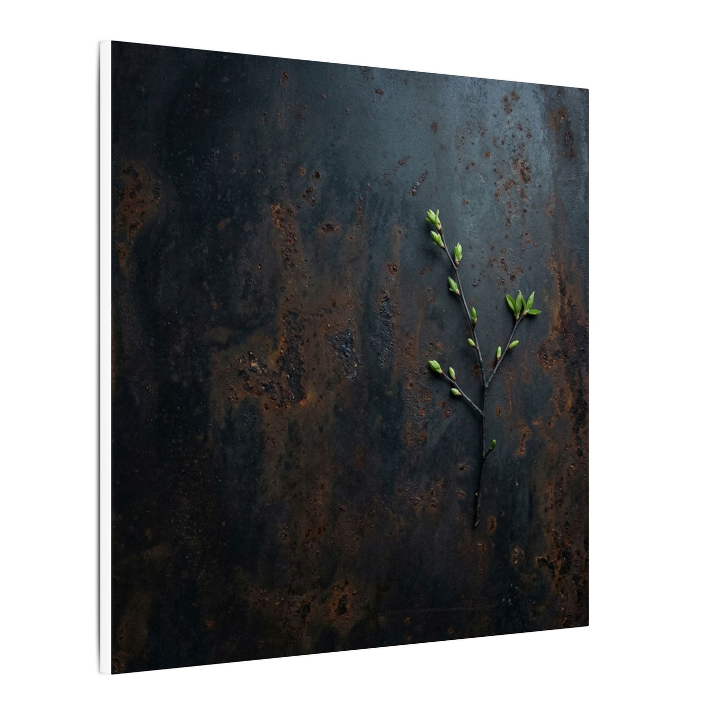 Rust Patina Moody Minimal Canvas Art | Moody Dark Japandi Art
