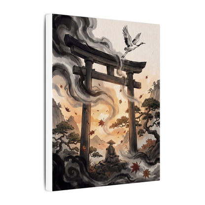 Torii Gate Ukiyo E Inspired Canvas Art | Serene Zen Art