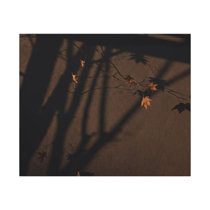 Shadow Play Autumn Canvas Art | Dark Japandi Luxurious Design