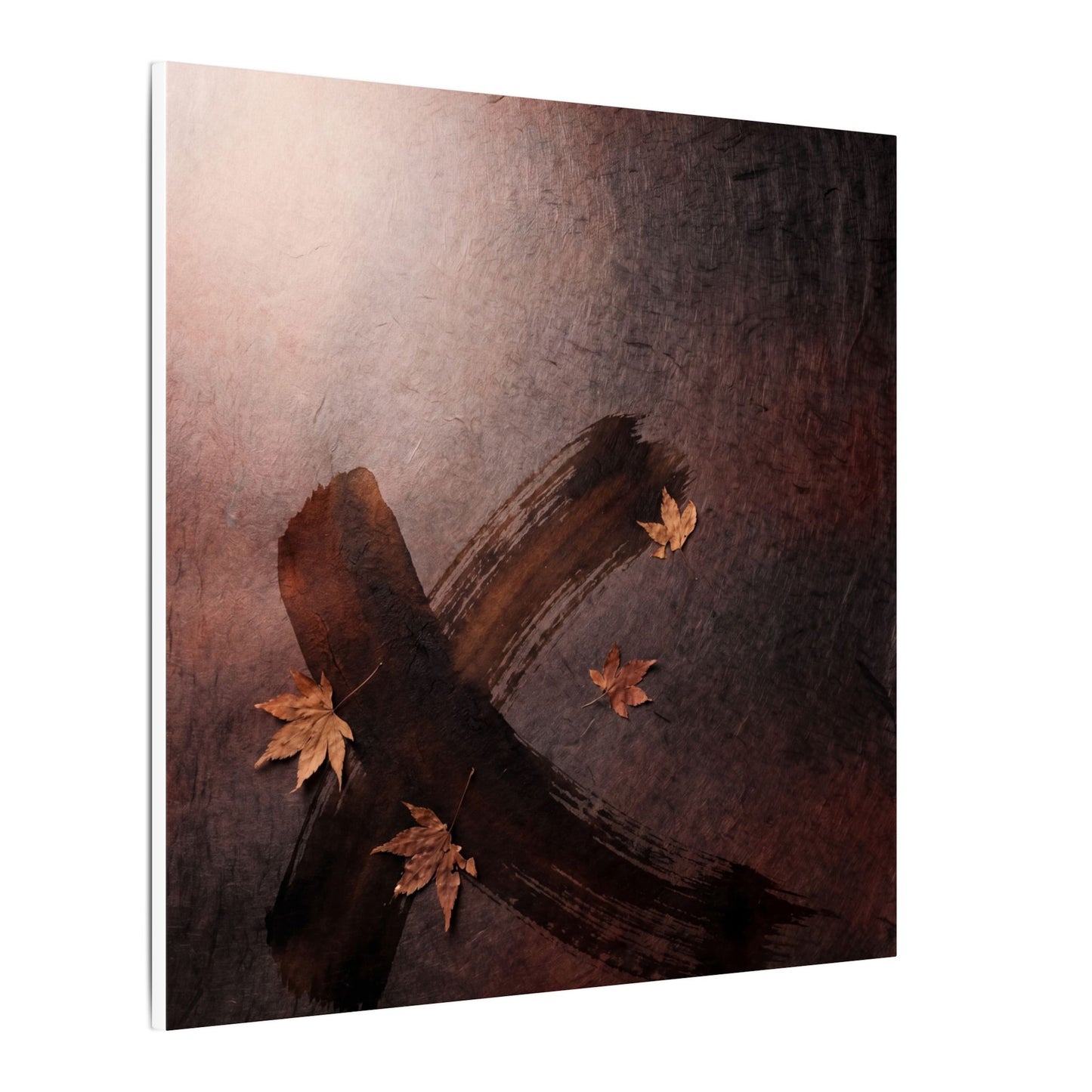Moody Ink Brushstroke Canvas Art - Moody Minimal Dark Japandi