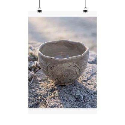 Japandi Ceramic Bowl in Dawn | Japanese Pattern Wall Art Print Art Print
