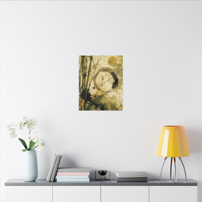 Ink Brushstroke Sumi E Canvas Art | Calm Zen Art