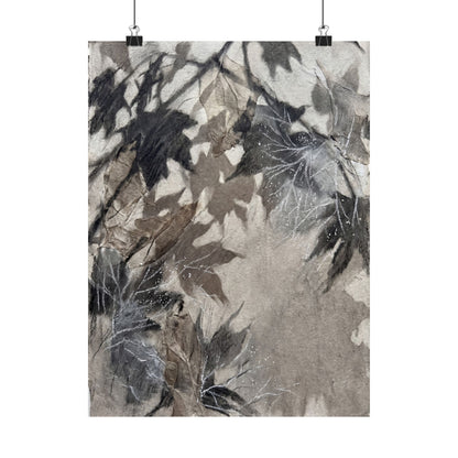 Shadow Play Texture Wall Art Print | Elegant Japandi Art