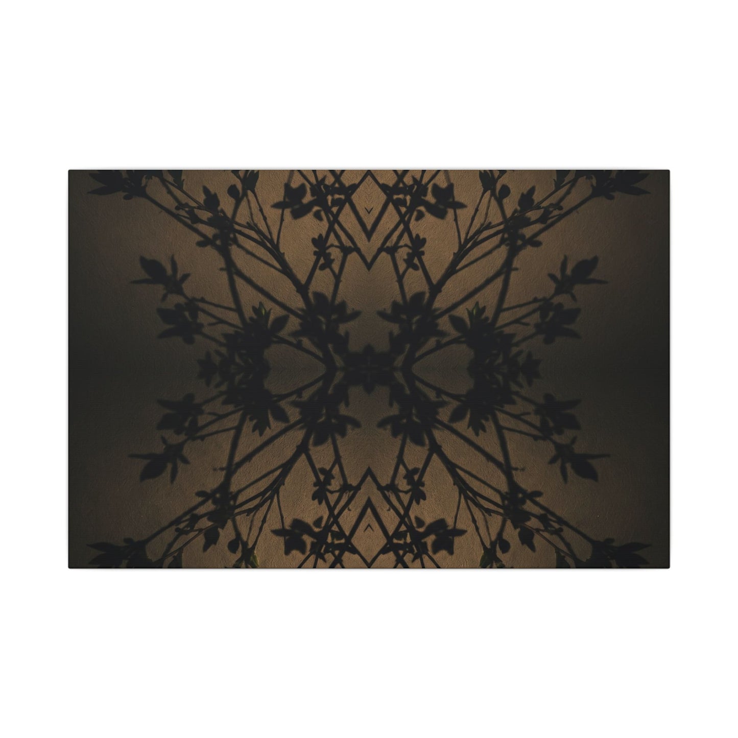 Golden Hour Shadow Play Canvas Art - Dark Japandi Seijaku