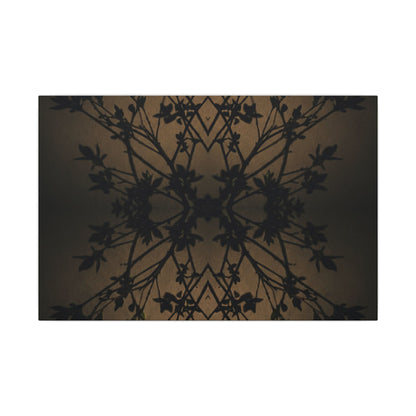 Golden Hour Shadow Play Canvas Art - Dark Japandi Seijaku