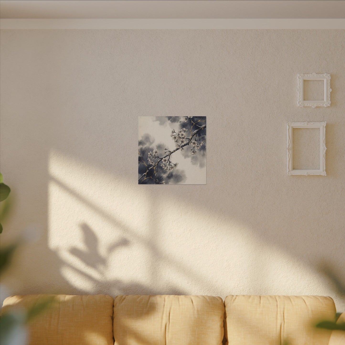 Ma Cherry Blossom Canvas Art - Kintsugi Gold Vein