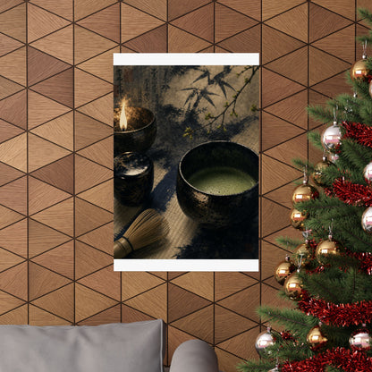 Tea Ceremony Sumi E Wall Art Print | Contemplative Zen Art