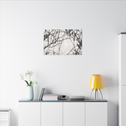 Winter Shadow Play Japanese Pattern Canvas Art | Elegant Decor