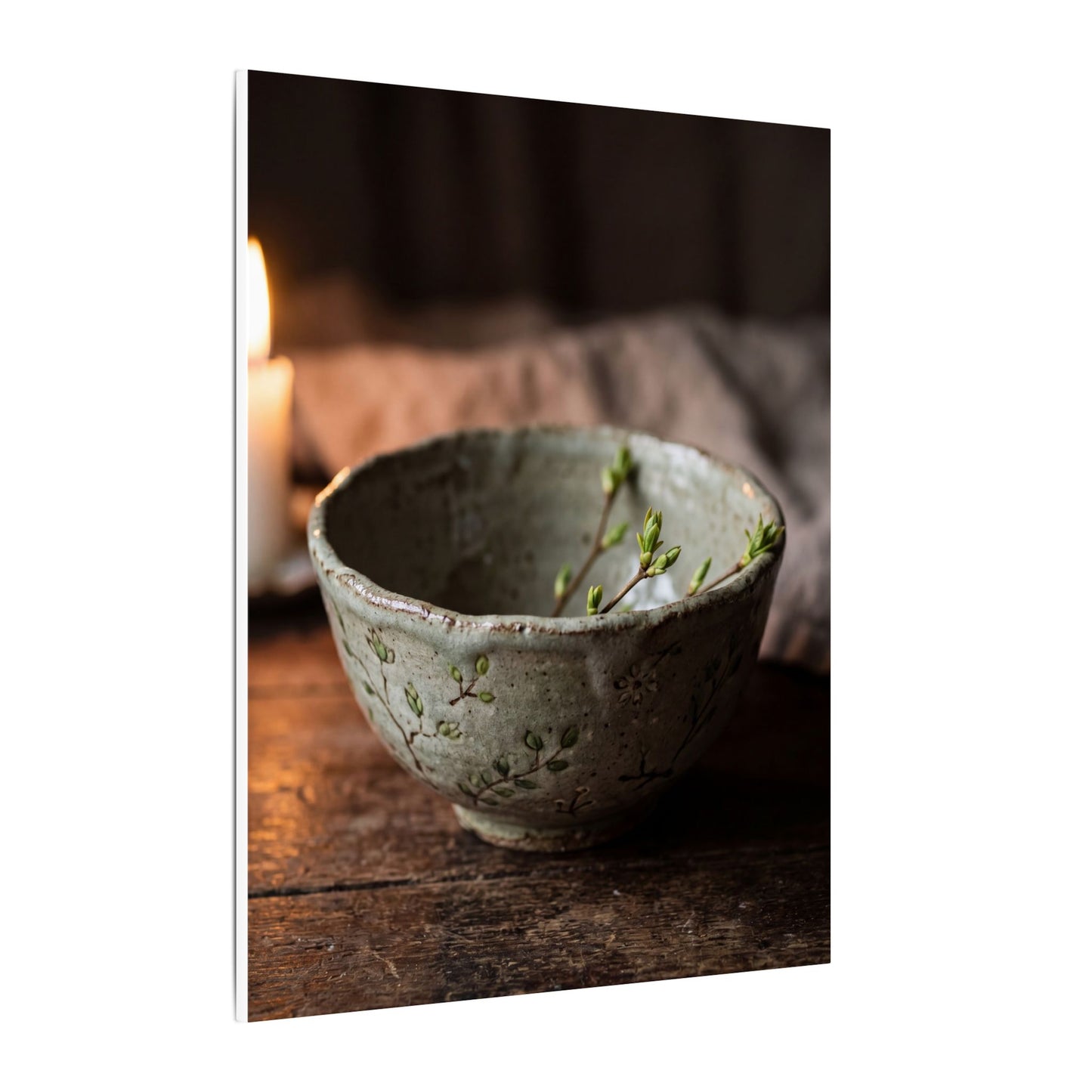 Ceramic Bowl Spring Canvas Art | Japandi Neutral Design