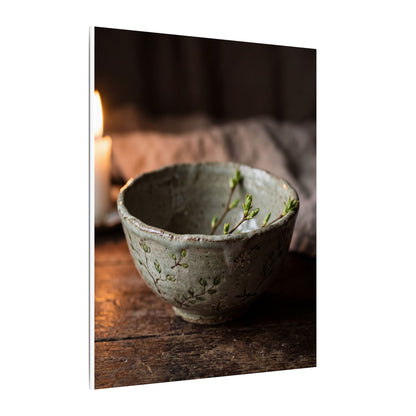 Ceramic Bowl Spring Canvas Art | Japandi Neutral Design