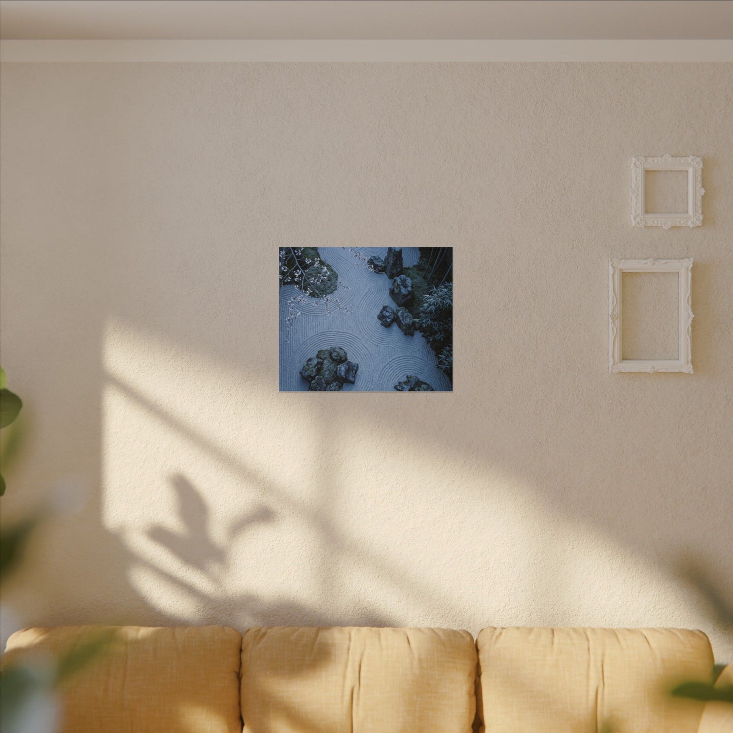 Contemplative Cherry Blossom Canvas Art - Karesansui Zen