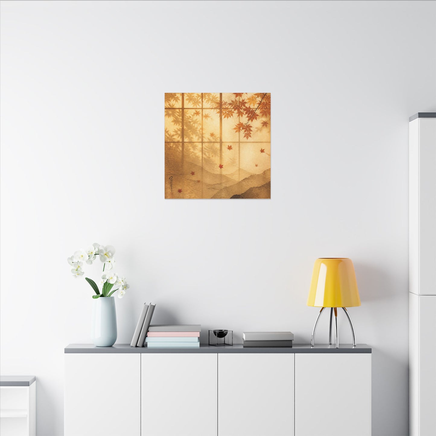 Shoji Screen Texture Canvas Art | Earthy Japandi Art