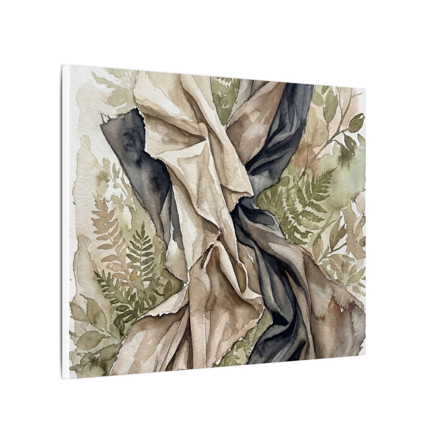 Silk Drape Summer Canvas Art | Japandi Cozy Design