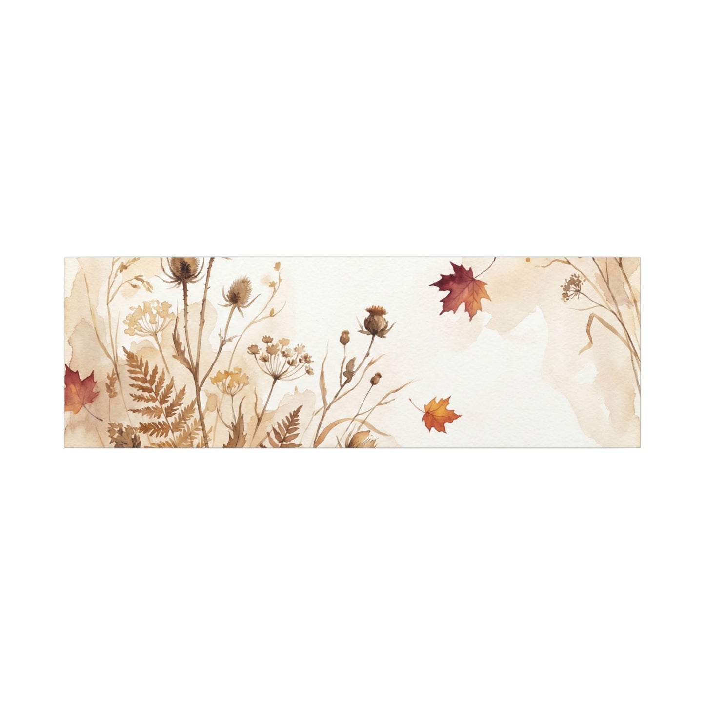 Dried Flowers Canvas Art | Autumn Japandi Watercolor Art