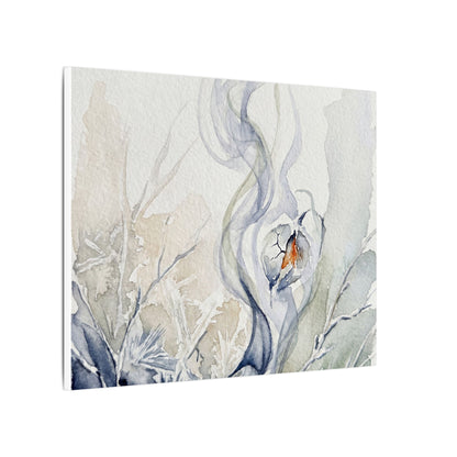 Earthy Incense Smoke Canvas Art - Watercolor Japandi