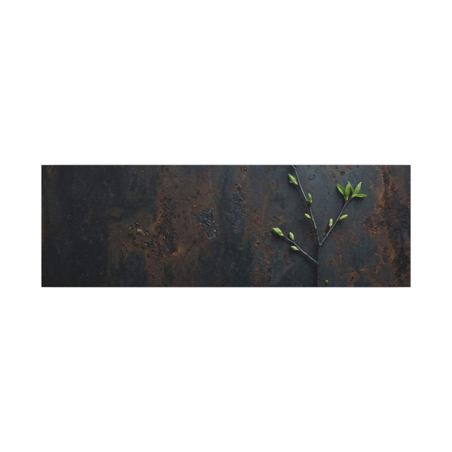 Rust Patina Moody Minimal Canvas Art | Moody Dark Japandi Art
