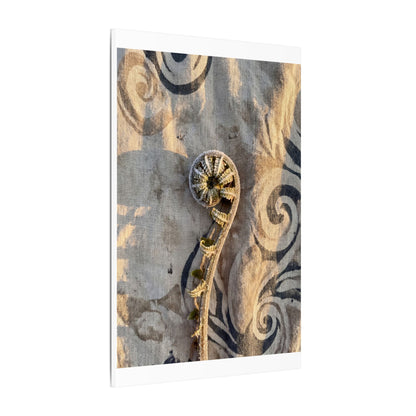 Fern Unfurling Canvas Art | Winter Japandi Japanese Pattern Art
