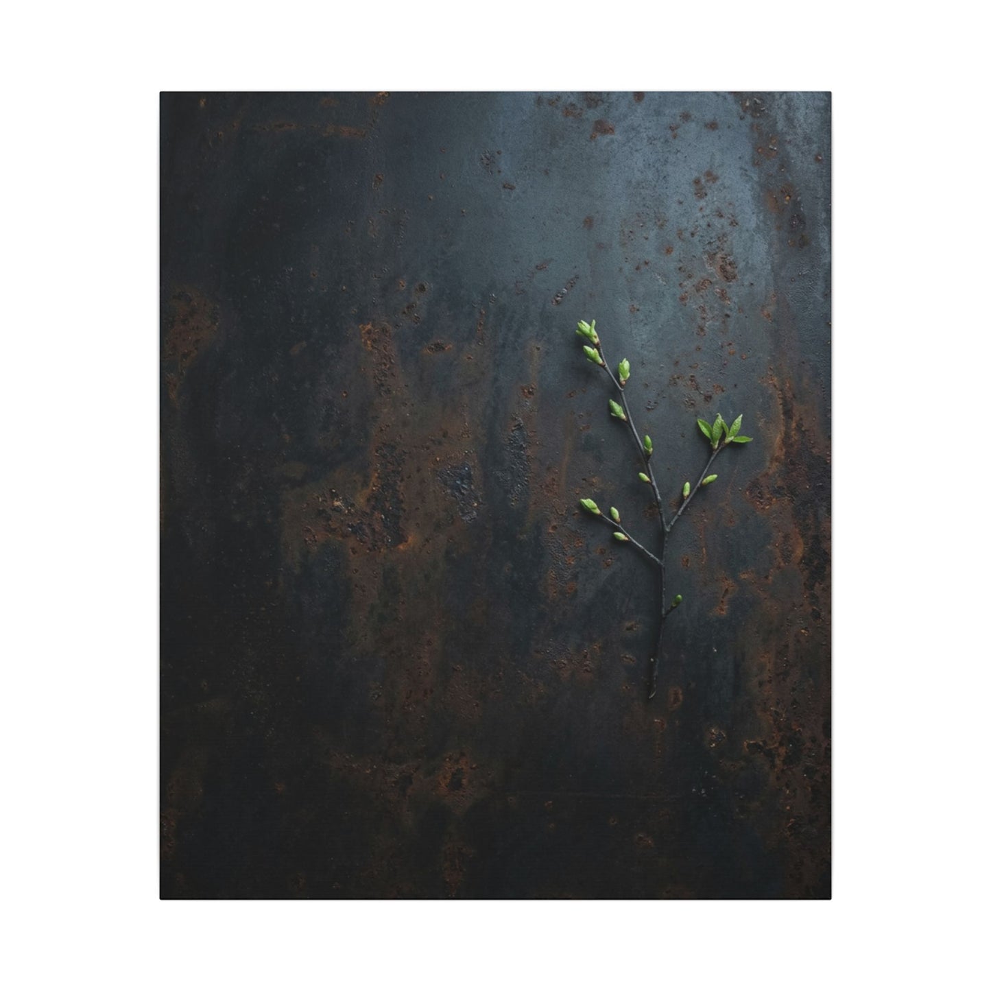 Rust Patina Moody Minimal Canvas Art | Moody Dark Japandi Art