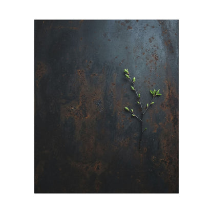 Rust Patina Moody Minimal Canvas Art | Moody Dark Japandi Art
