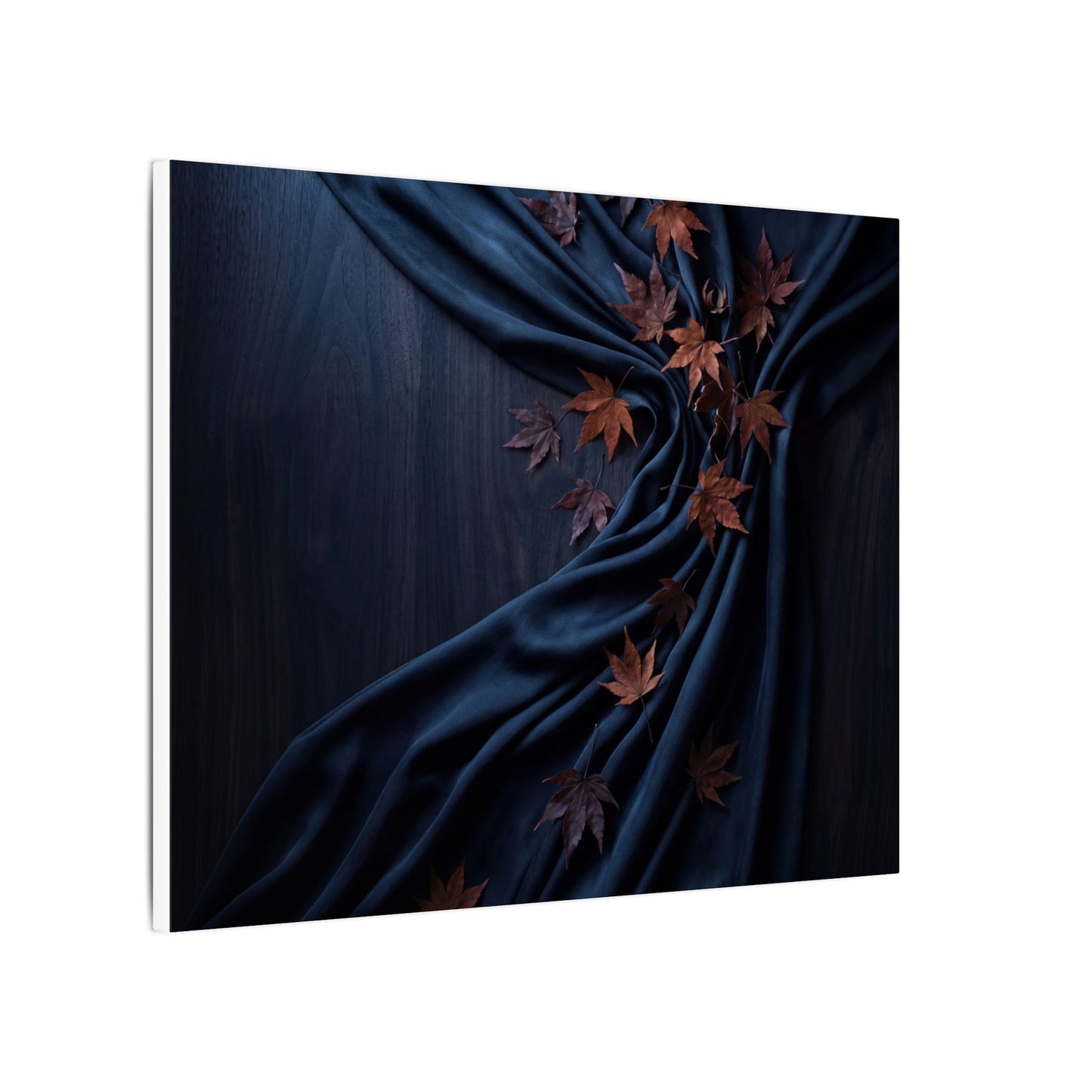 Silk Drape Autumn Canvas Art | Dark Japandi Sophisticated Design