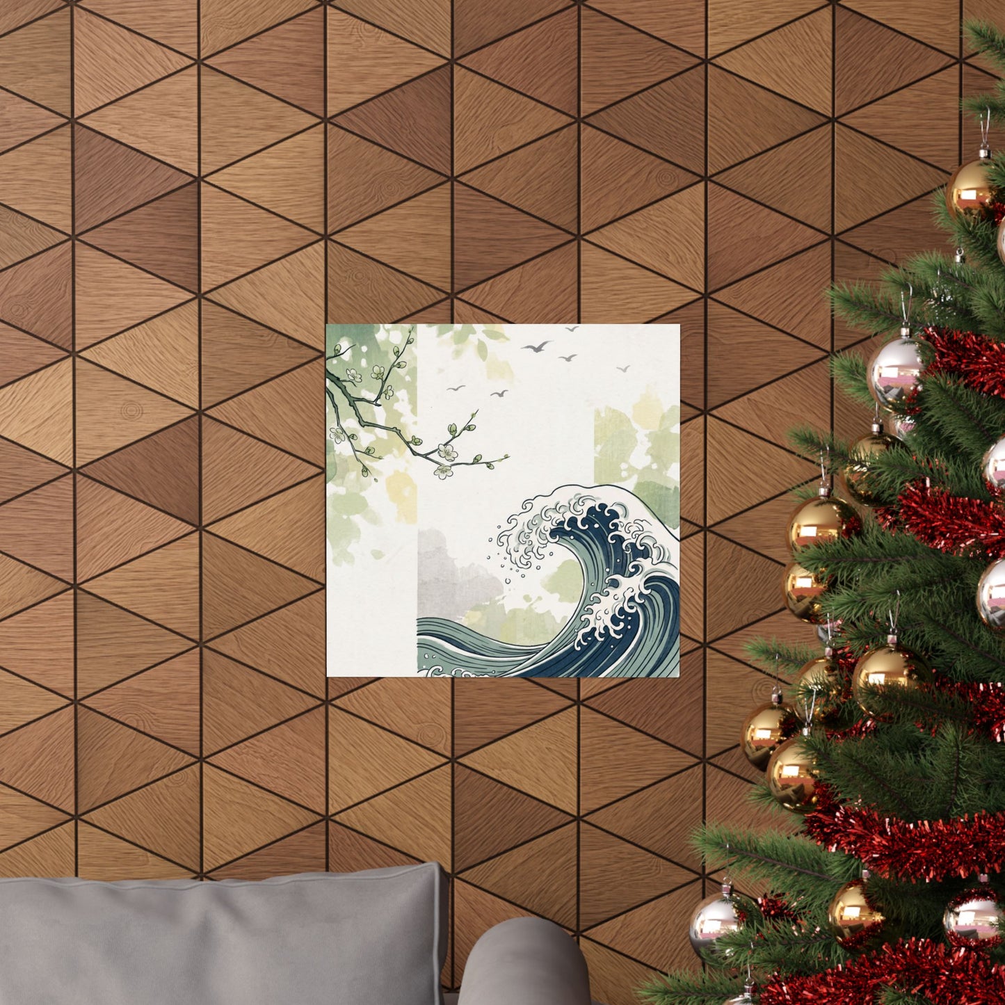 Ma Ocean Wave Wall Art Print - Zen Ukiyo E Inspired