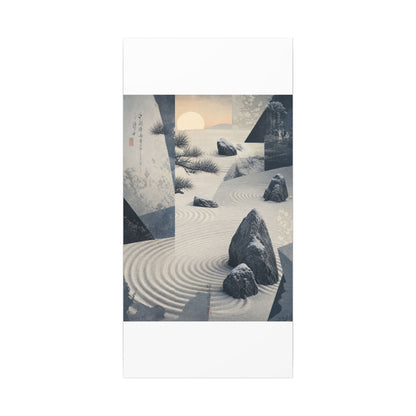 Seijaku Rock Garden Canvas Art - Zen Ukiyo E Inspired