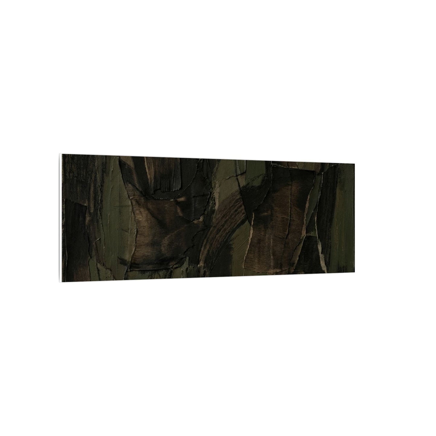 Mixed Media Dark Japandi Textured Canvas Art