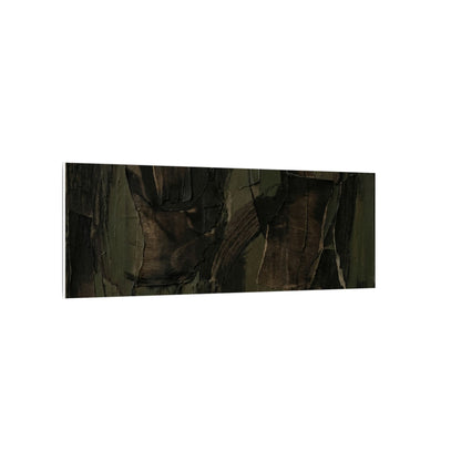 Mixed Media Dark Japandi Textured Canvas Art