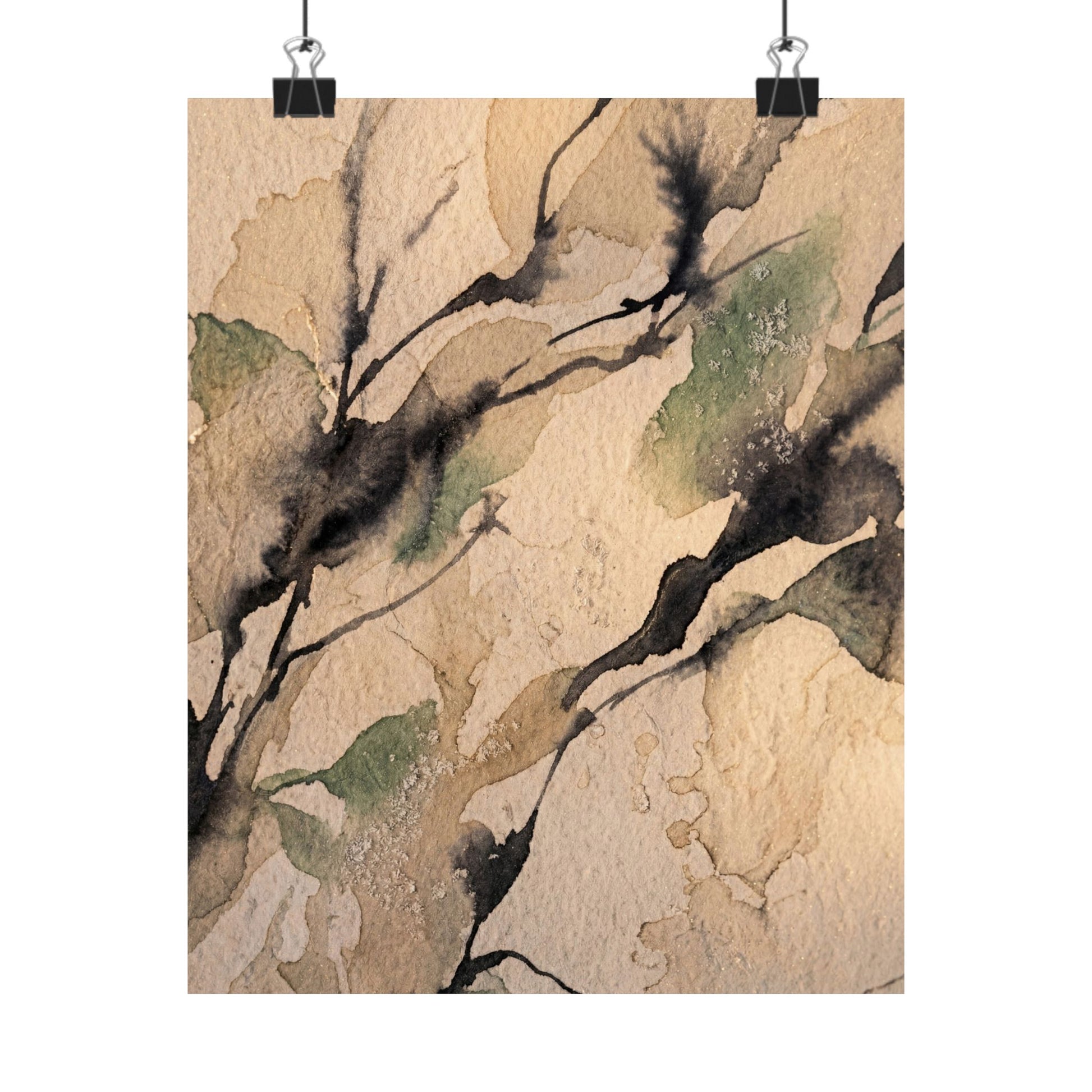 Shadow Play Winter Wall Art Print | Japandi Cozy Design Art Print