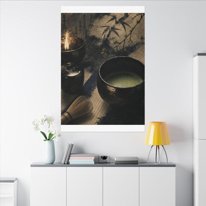 Ma Tea Ceremony Canvas Art - Zen Sumi E