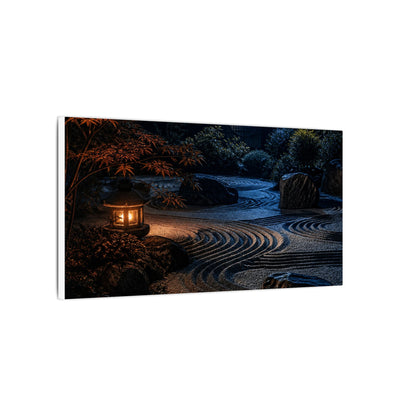 Summer Rock Garden Shadow Zen Canvas Art | Moody Decor