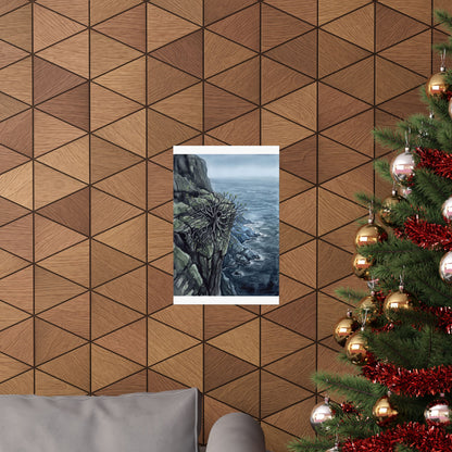 Pine Tree Watercolor Wall Art Print | Elegant Japandi Art