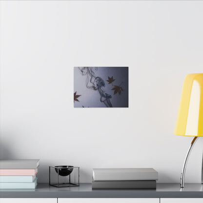 Dark Japandi Incense Smoke in Dawn | Moody Minimal Canvas Art