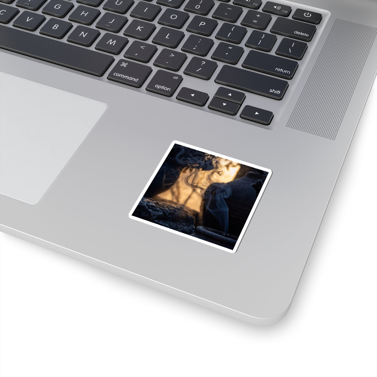 Dark Japandi Incense Smoke in Golden Hour | Shadow Zen Sticker