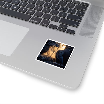 Dark Japandi Incense Smoke in Golden Hour | Shadow Zen Sticker
