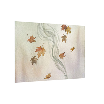 Incense Smoke Canvas Art | Autumn Japandi Watercolor Art